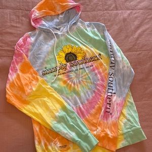 Simply southern tie-dye T-shirt hoodie long sleeve